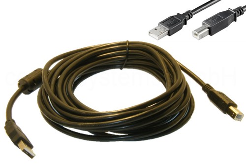 Usb kabel 5m mit - mit, ferrit